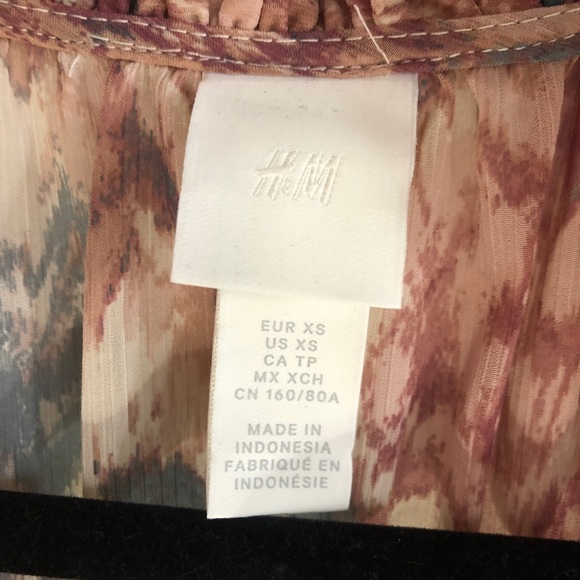 New H&M Floral Dress Long Sleeve US XS - Picture 4 of 8